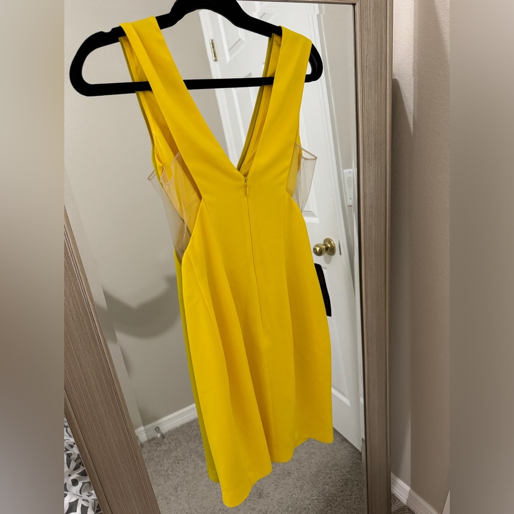 Sheer cut-out illusion dress BEBE